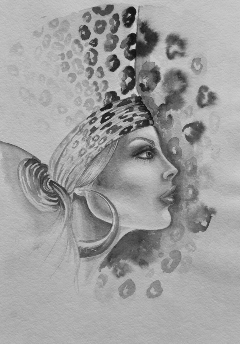 mila-talo-watercolor-monochrom-b-w-leo-print-2019